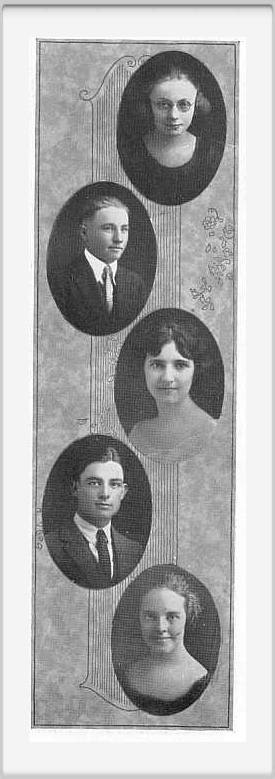 Class of 1923 - Page 3 - Fern Derr, Aubrey Grumbein, Mildred Nebert, Robert Lovitt, Alvina Seiling