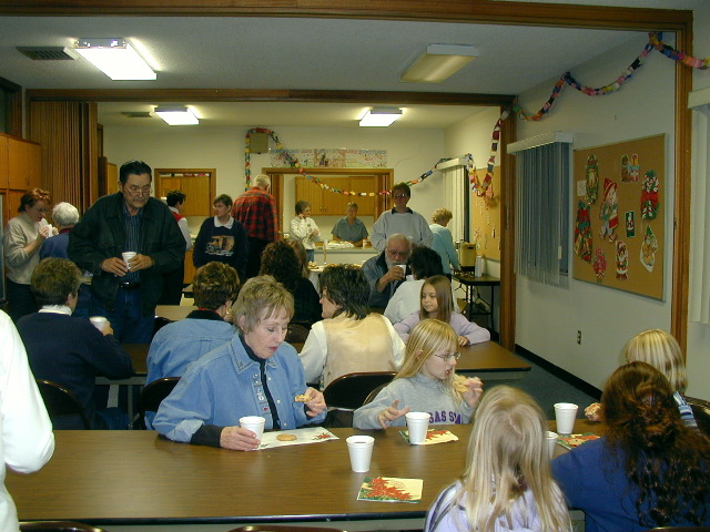 Following the services in the church, a fellowship was held in the Hall.

The event was promoted by Sister Martina Stegman of Liebenhaus in Liebenthal, Kansas