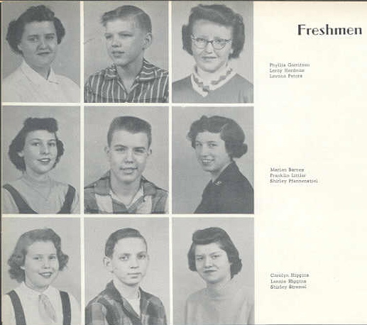 Freshmen 1957 Not graduating:  Shirley Pfannenstiel