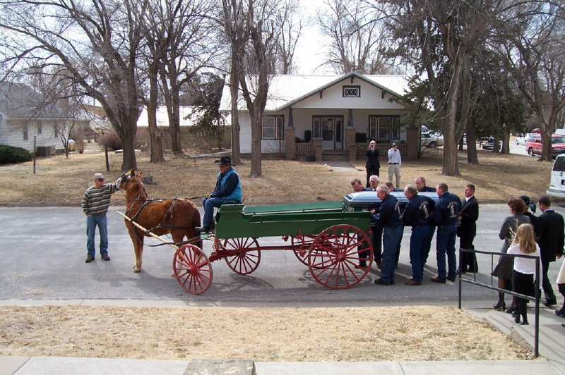 The starting of the funeral procession of Jack Wilson from St. Mary Church. 